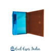 Leather Visiting Card Holder With Evil Eye