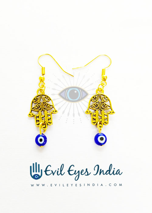 Evil Eye Hamsa Hand Earrings