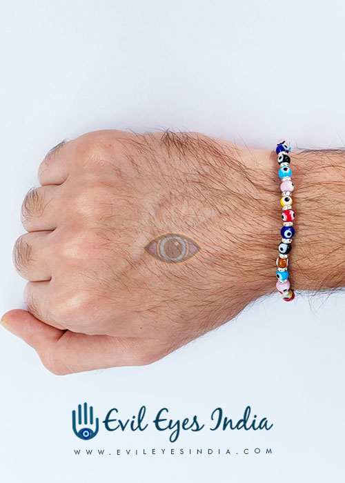 Multi Colored Delicate Evil Eye Bracelet