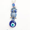 Good Luck Evil Eye Owl Hanging For Wisdom And Protection- Blue