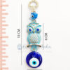 Good Luck Evil Eye Owl Hanging For Wisdom And Protection- Turquoise