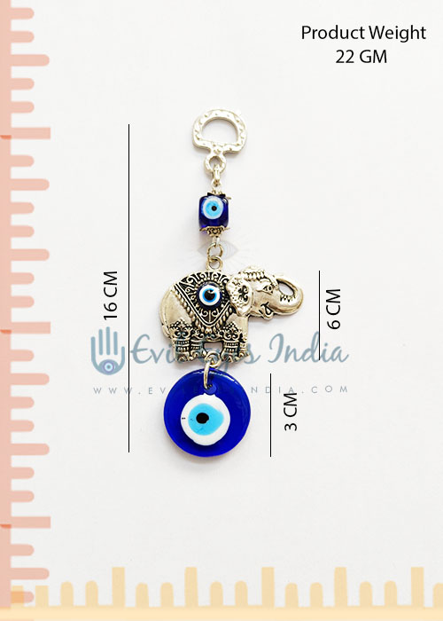 Elephant Evil Eye Hanging For Stability And Protection