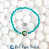 Delicate Green Evil Eyes Bracelet