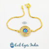 Traditional Evil Eye Bracelet In Golden Chain