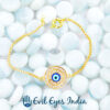 Traditional Evil Eye Bracelet In Golden Chain