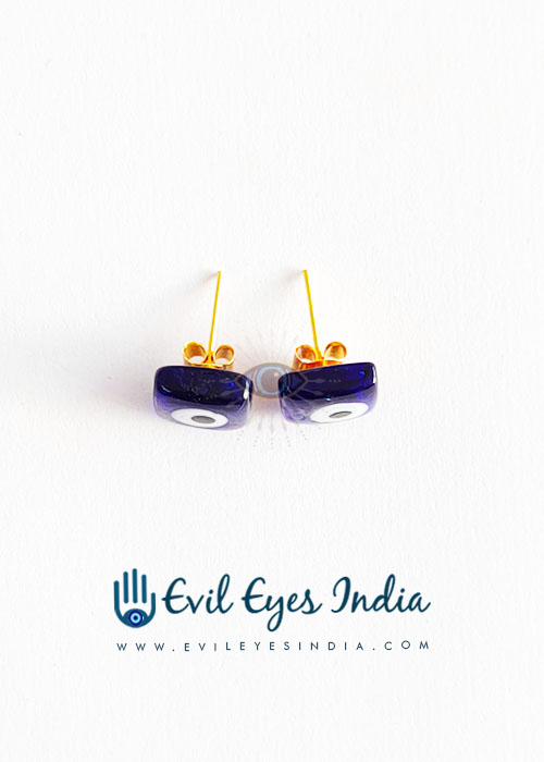 Square Evil Eye Earrings