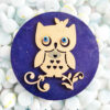 Wooden Owl With Evil Eye Hanging