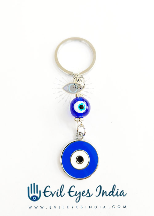 Evil Eye Keychain With Metal Charm