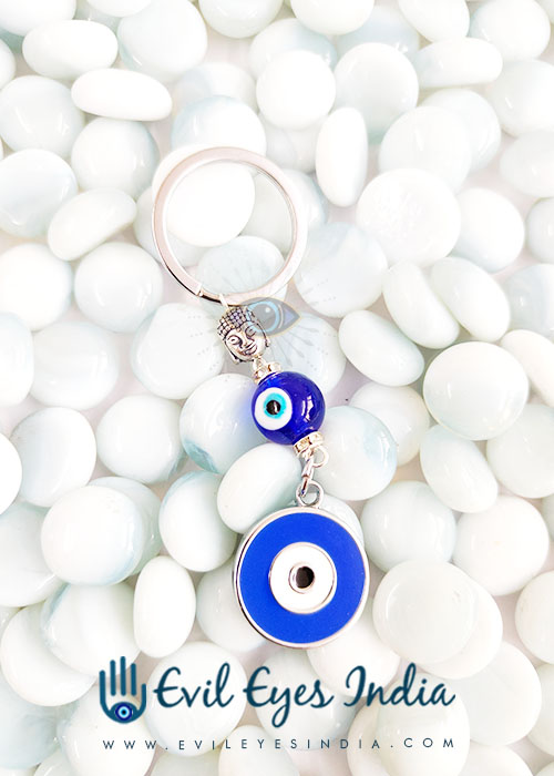 Evil Eye Keychain With Metal Charm