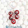 Solid Brown Evil Eyes Keychain