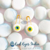 Evil Eye Safety Pin For Protection (pair)- White