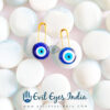 Evil Eye Safety Pin For Protection (pair)- Blue