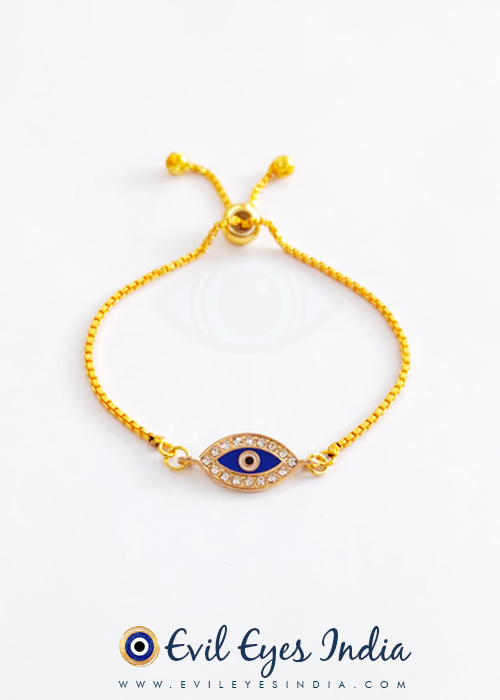 Evil Eye Bracelet with Adjustable Chain