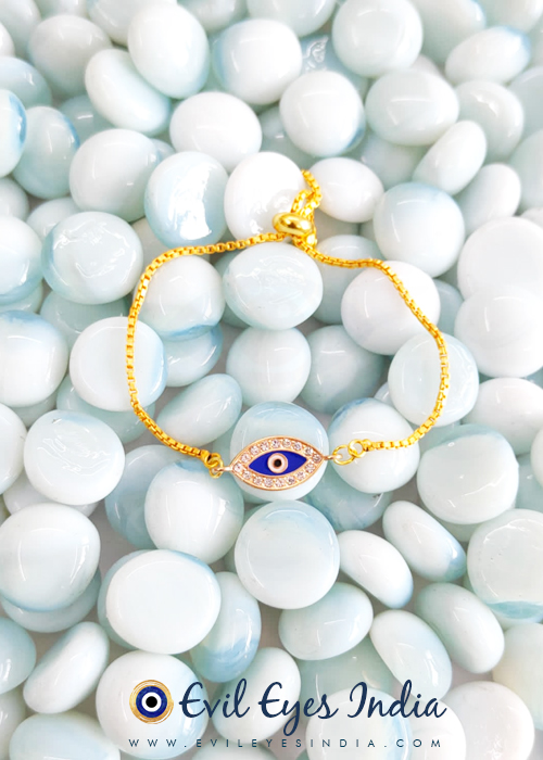 Evil Eye Bracelet with Adjustable Chain