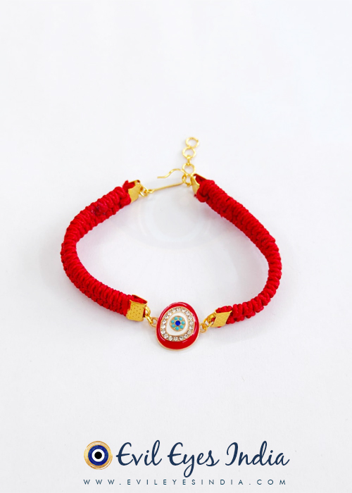 Fiery Red Evil Eye Bracelet