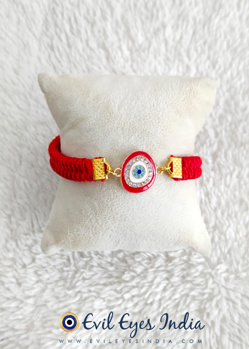 Fiery Red Evil Eye Bracelet