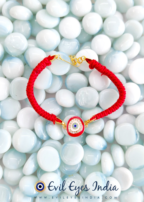 Fiery Red Evil Eye Bracelet