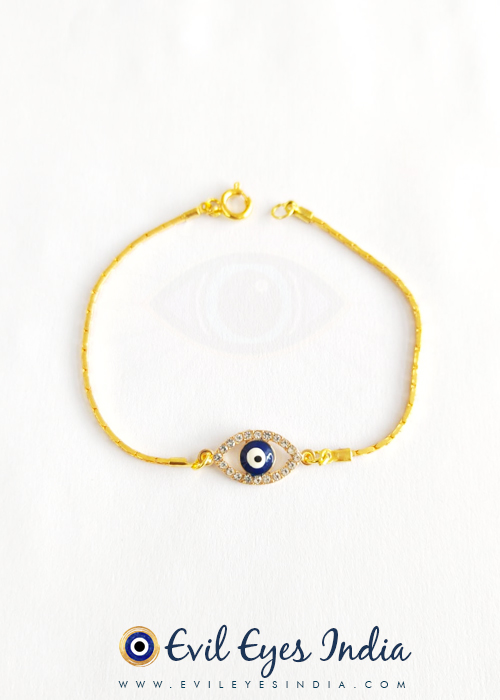 Authentic Evil Eye Bracelet in Golden Chain