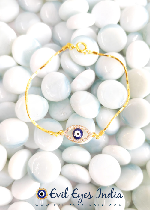 Authentic Evil Eye Bracelet in Golden Chain