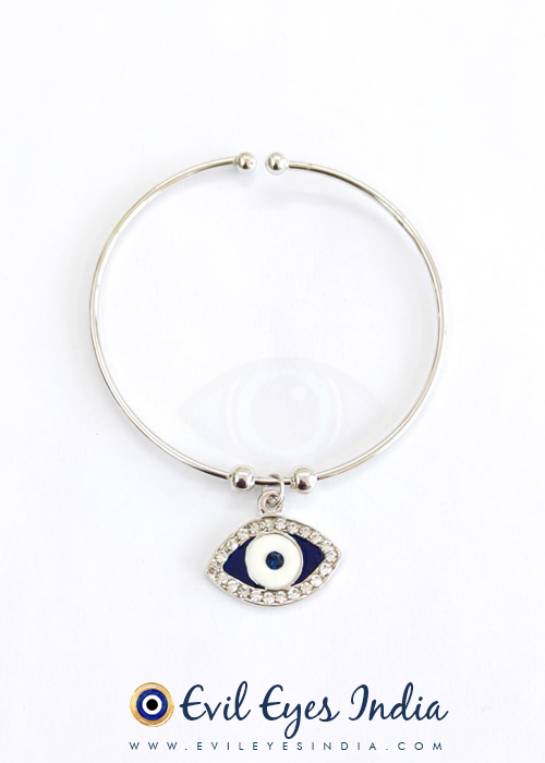 Basic Eye Shaped Evil Eye Bangle