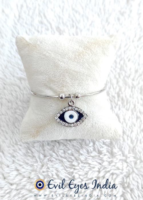 Basic Eye Shaped Evil Eye Bangle