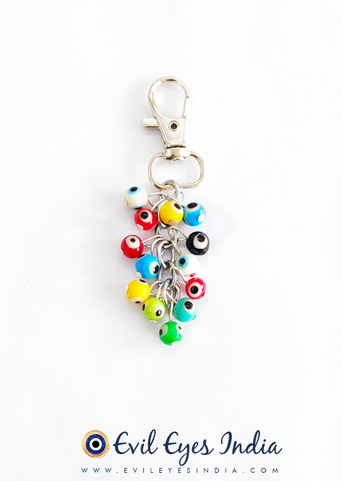 Multi-Coloured Evil Eye Keychain