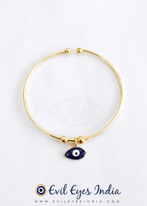 Tiny Evil Eye Droplet Bangle