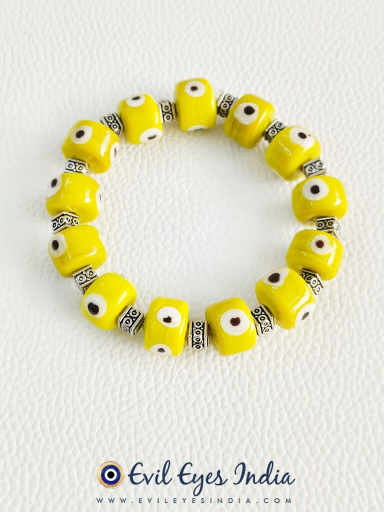 Yellow Evil Eyes Bracelet