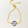 Golden Evil Eye Bracelet in Chain