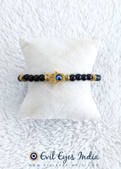 Hamsa Hand Evil Eye Bracelet - Golden