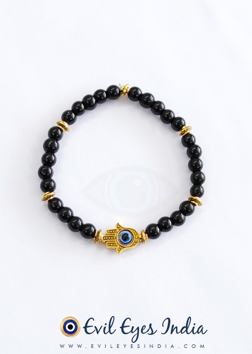 Hamsa Hand Evil Eye Bracelet - Golden