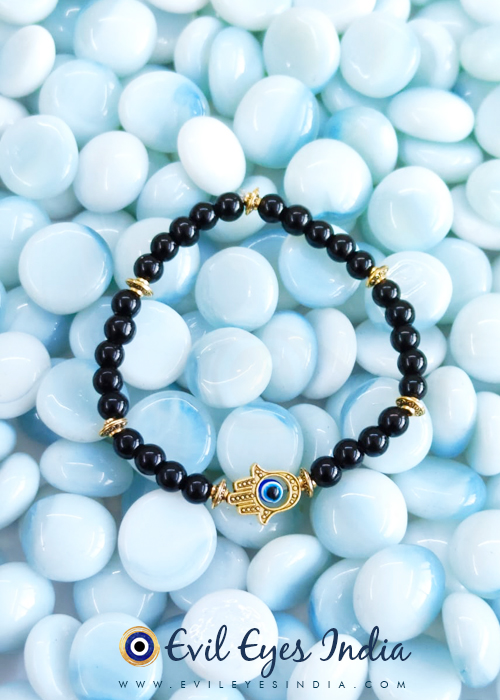 Hamsa Hand Evil Eye Bracelet - Golden