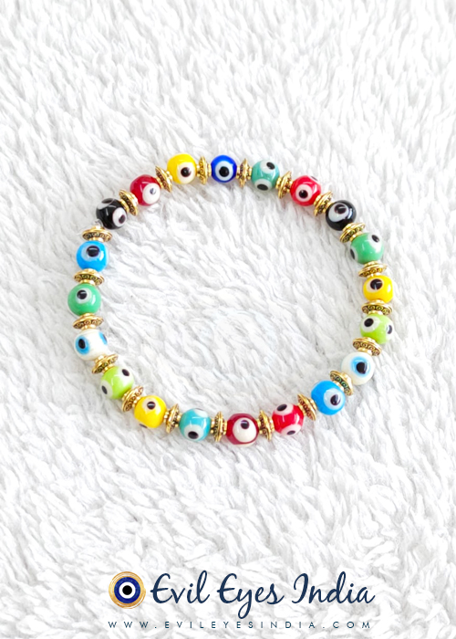 Multi-Coloured Evil Eyes Bracelet