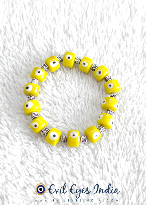 Yellow Evil Eyes Bracelet