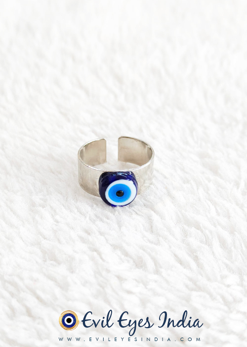 Authentic Blue Evil Eye Ring Band