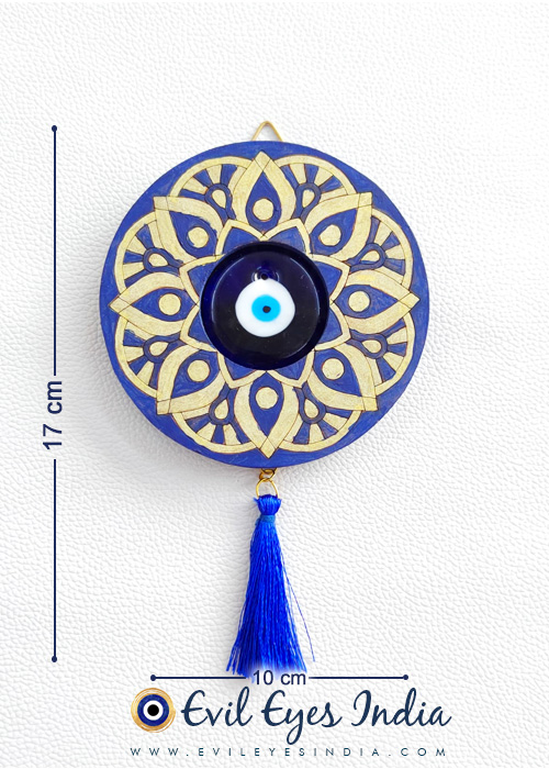 Evil Eye Hanging with hand-painted Mandala