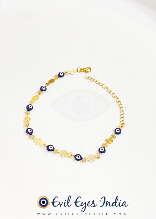 Premium Evil Eyes Bracelet - Gold Colour