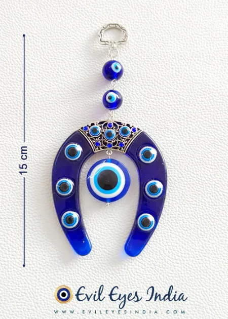 Pretty Horse Shoe Evil Eye Hanging