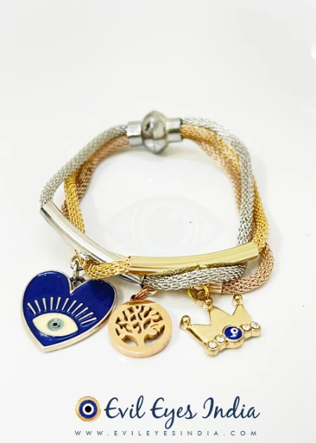 Stunning 3 Layered Evil Eye Bracelet