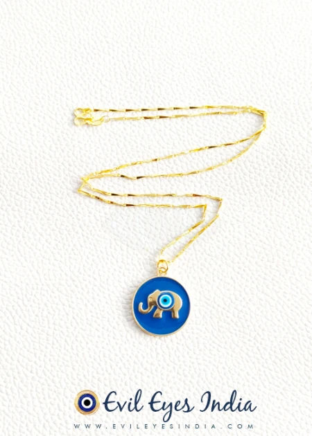 Elephant Evil Eye Pendant for Stability