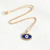 Eye Shaped Evil Eye Pendant in High Quality Chain