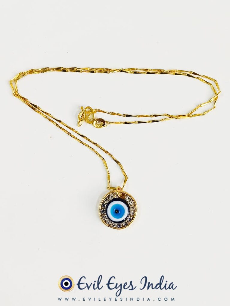 Alluring Evil Eye Pendant in Golden Chain