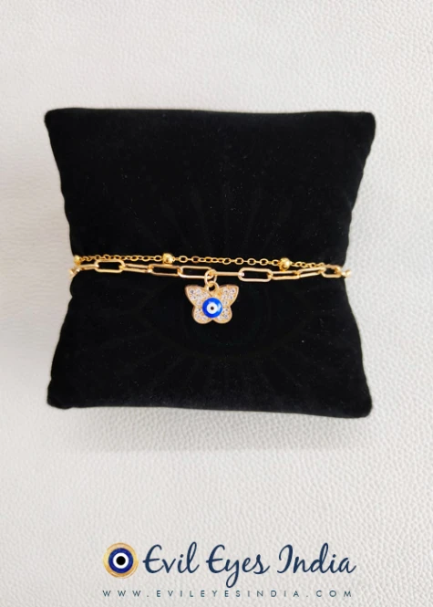 Butterfly Droplet Evil Eye Bracelet