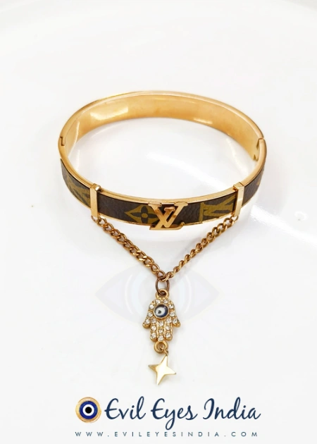 Evil Eye Hamsa Ensemble Bangle - Rose Gold