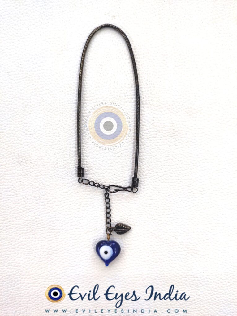 Pretty Oxidised Evil Eye Anklet