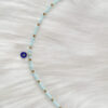 Evil Eye Anklet with Turquoise coloured beads
