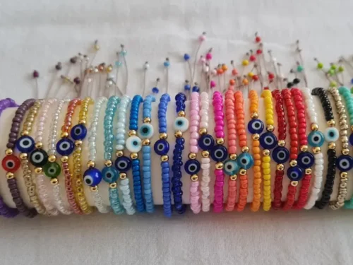 Single Evil Eye Bead Bracelet