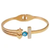 Rose Gold Evil Eye Bangle