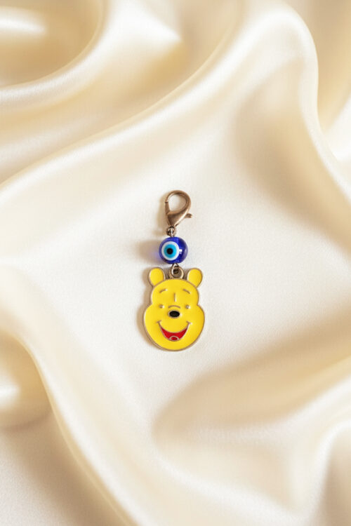 Playful Winnie the Pooh & Evil Eye Charm Clip