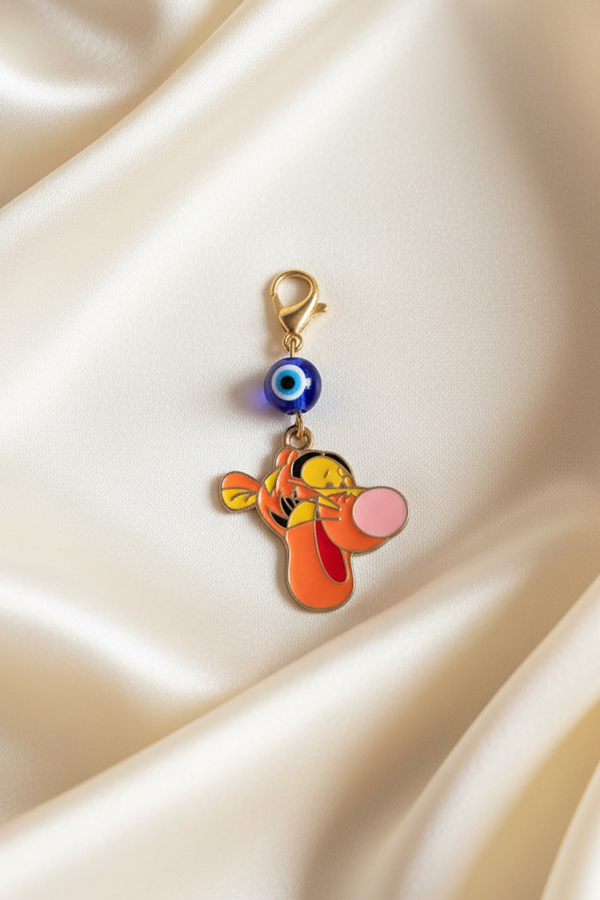Playful Tigger (Winnie the Pooh) & Evil Eye Charm Clip